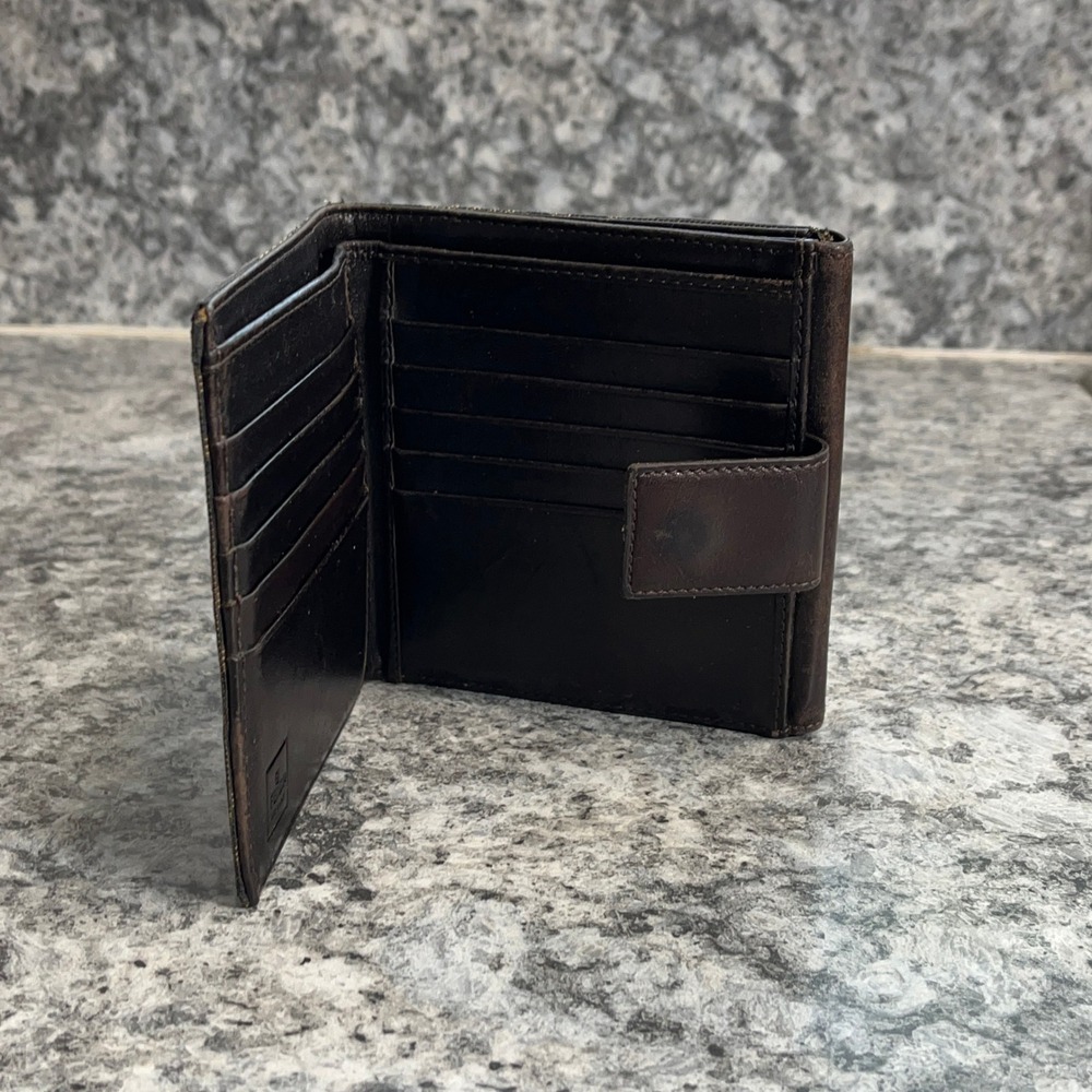 Y2K Fendi Zucca Monogram Bifold Wallet Mens Brown Leather Canvas Made in Italy - Picture 13 of 13